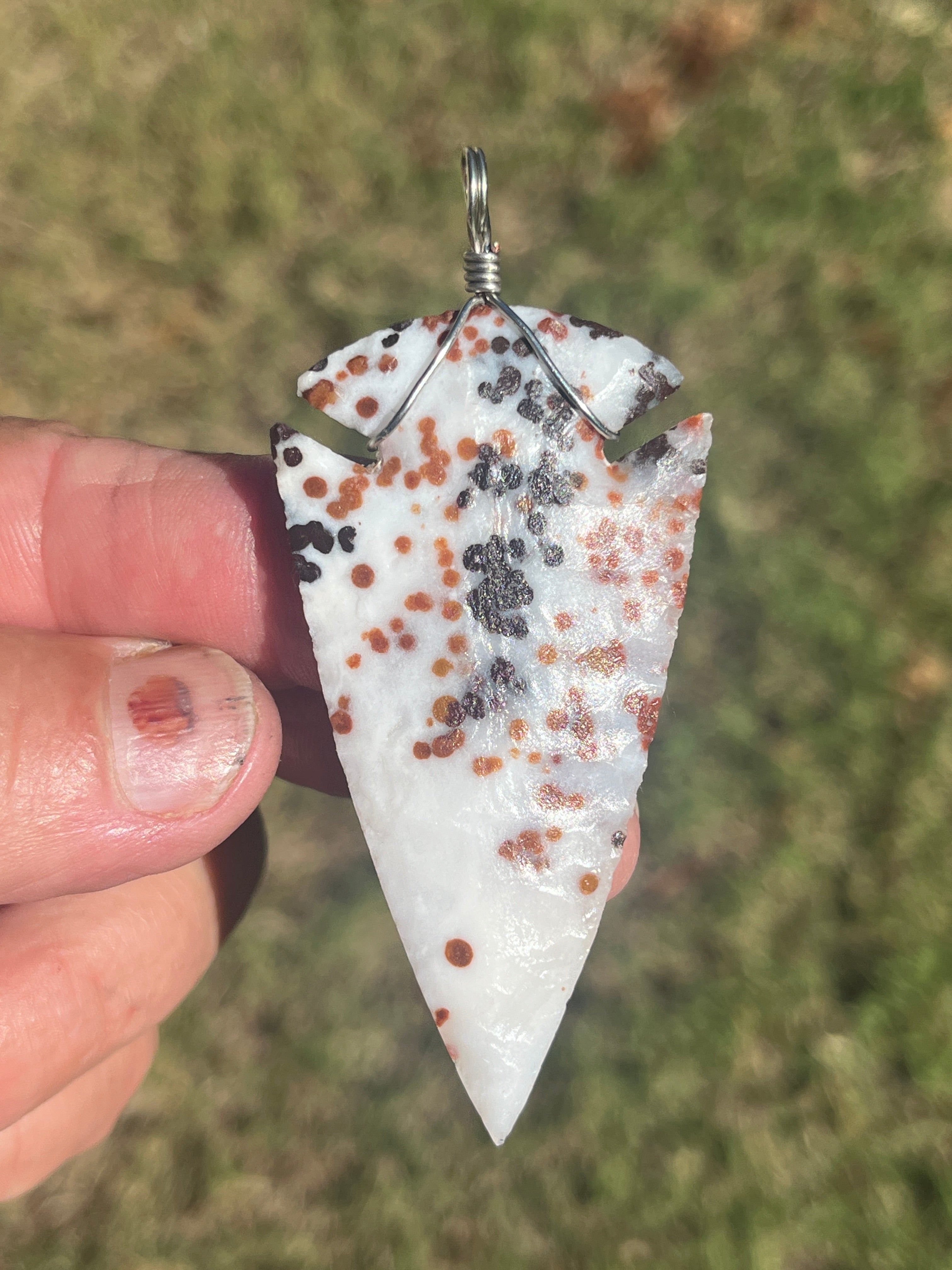 Polkadot Agate pendant