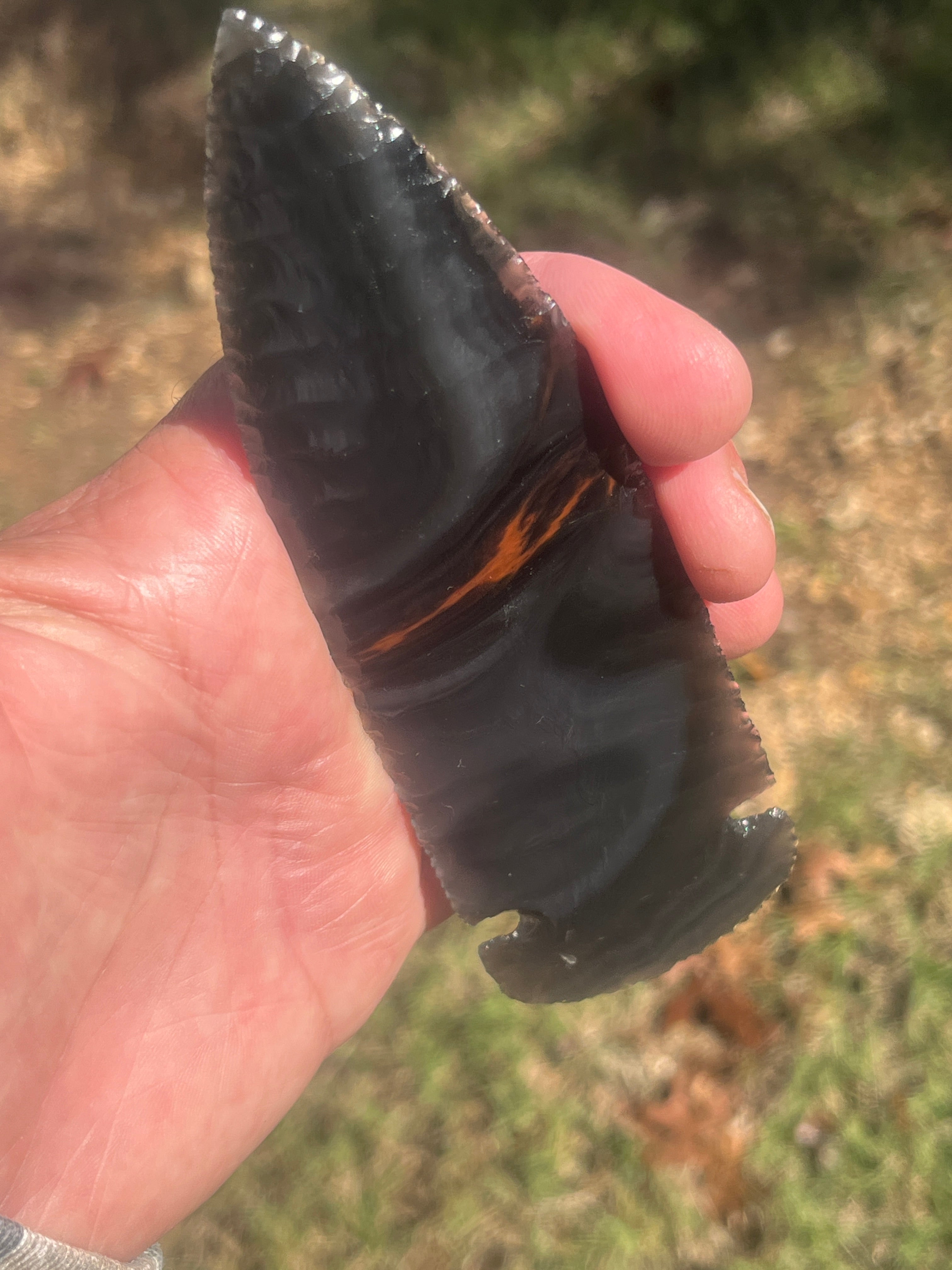 Obsidian dagger blade ￼