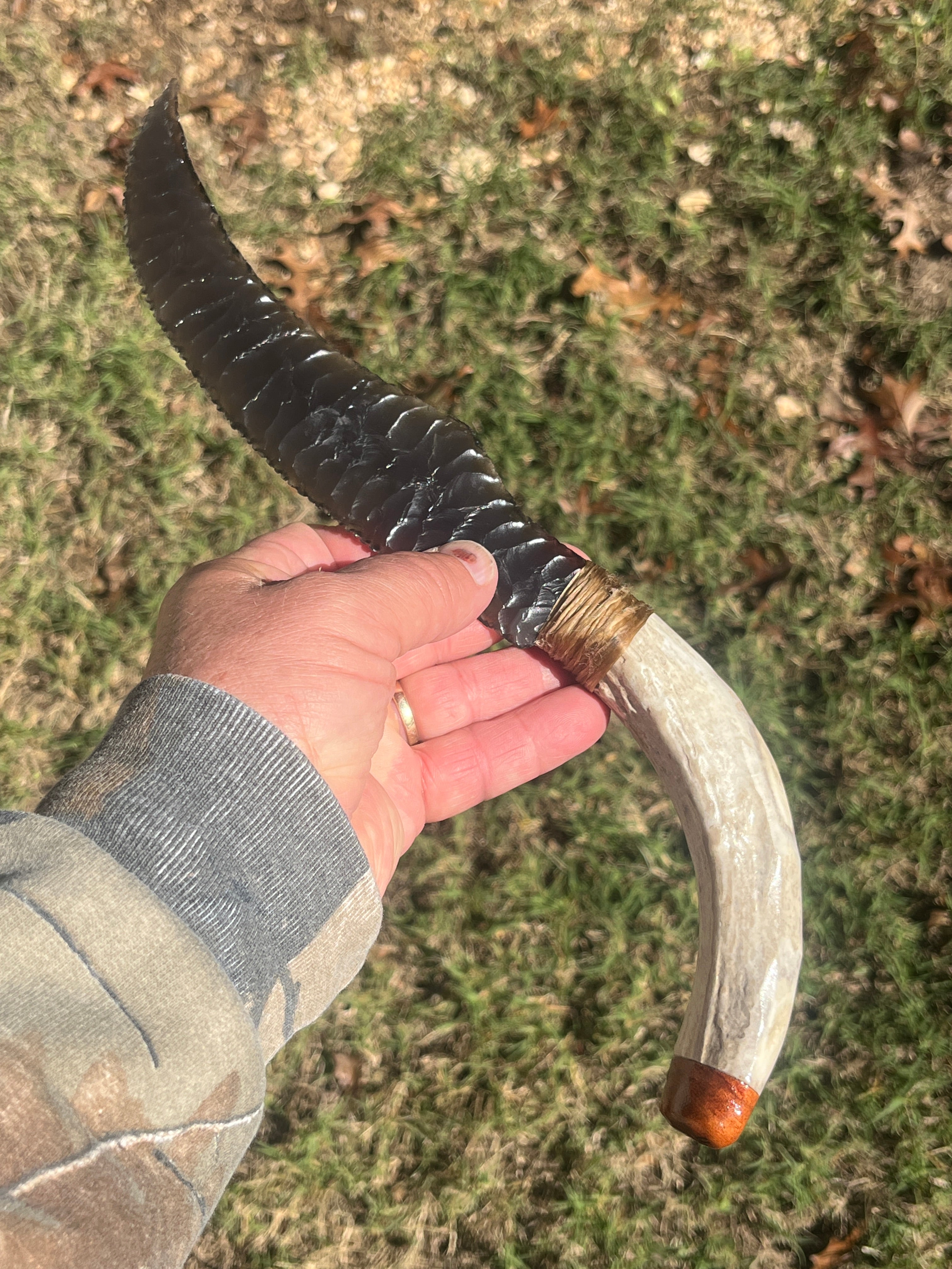 Scimitar obsidian￼knife #233