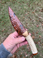 Mahogany obsidian knife #240