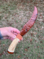 Mahogany obsidian knife #239